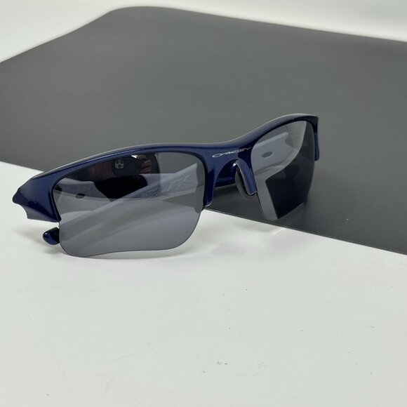 Oakley Sunglasses Flak Jacket XLJ 03-931 Team Navy Blue w/ Black Iridium - Picture 11 of 15
